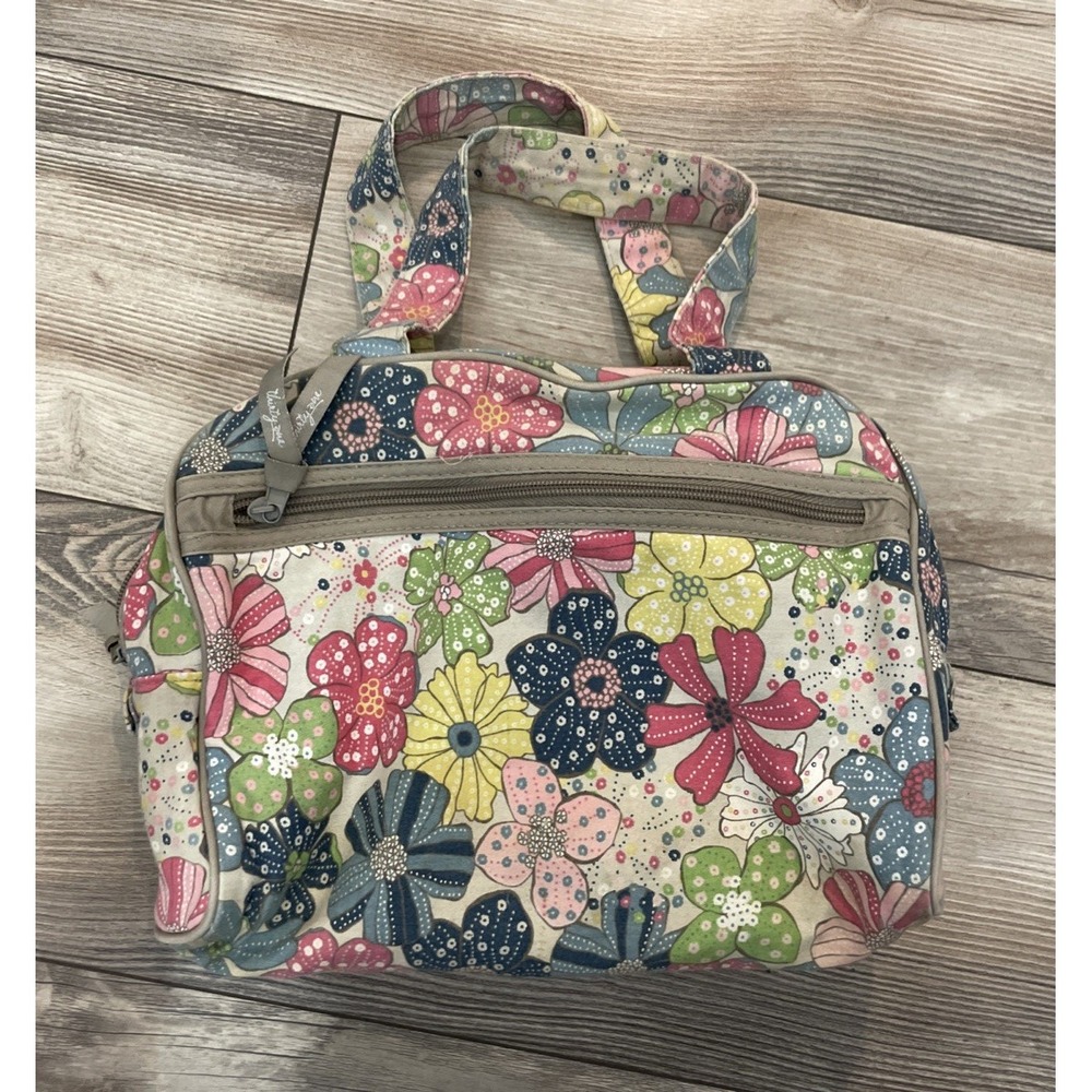 Thirty-One Free Spirit Floral Cosmetic Travel Bag Sweet Blossom Makeup Case